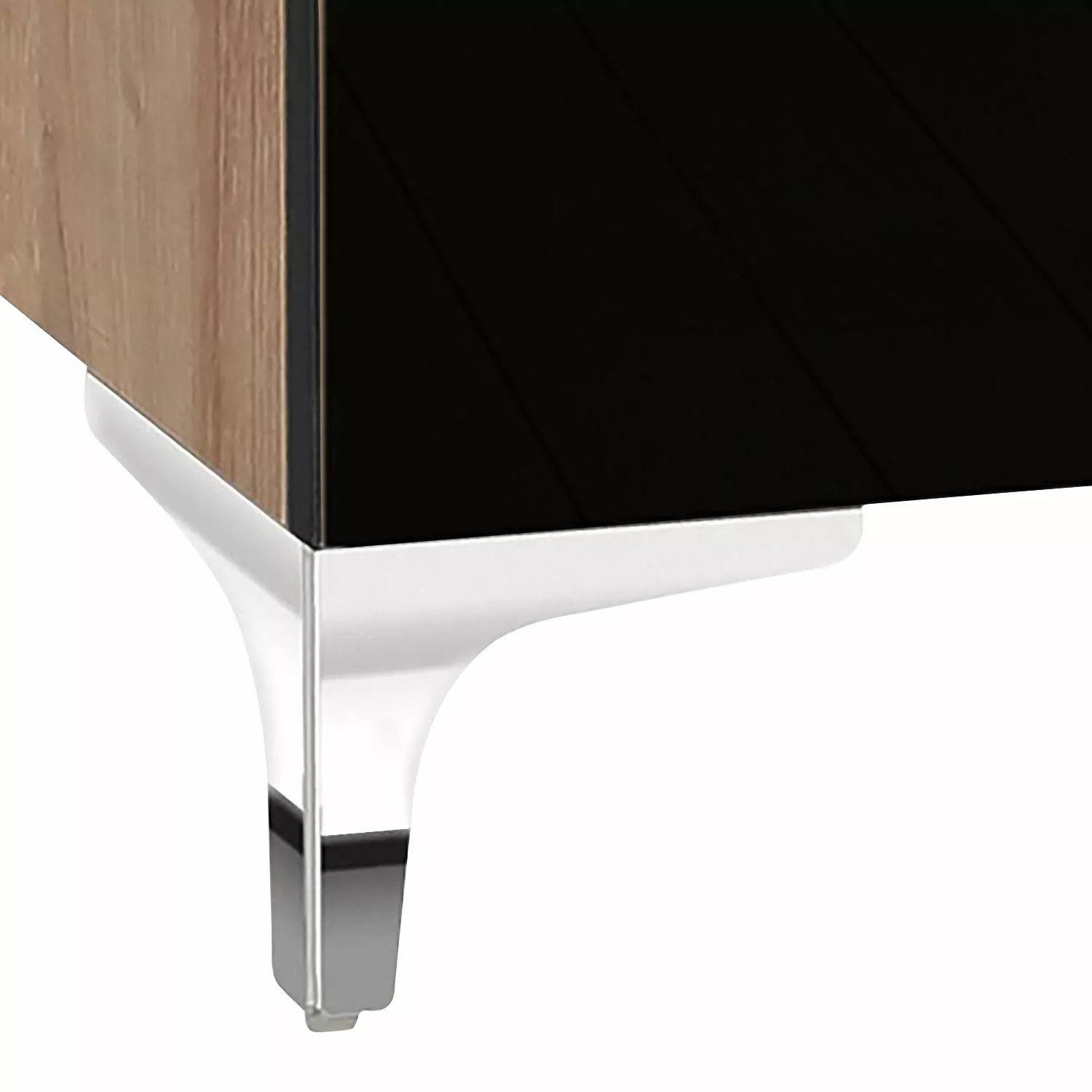 Maja Möbel TV-Lowboard Shino IV - Glas Schwarz / Eiche Riviera Dekor 7 Maja Möbel TV-Lowboard Shino IV - Glas Schwarz / Eiche Riviera Dekor – Bild 5