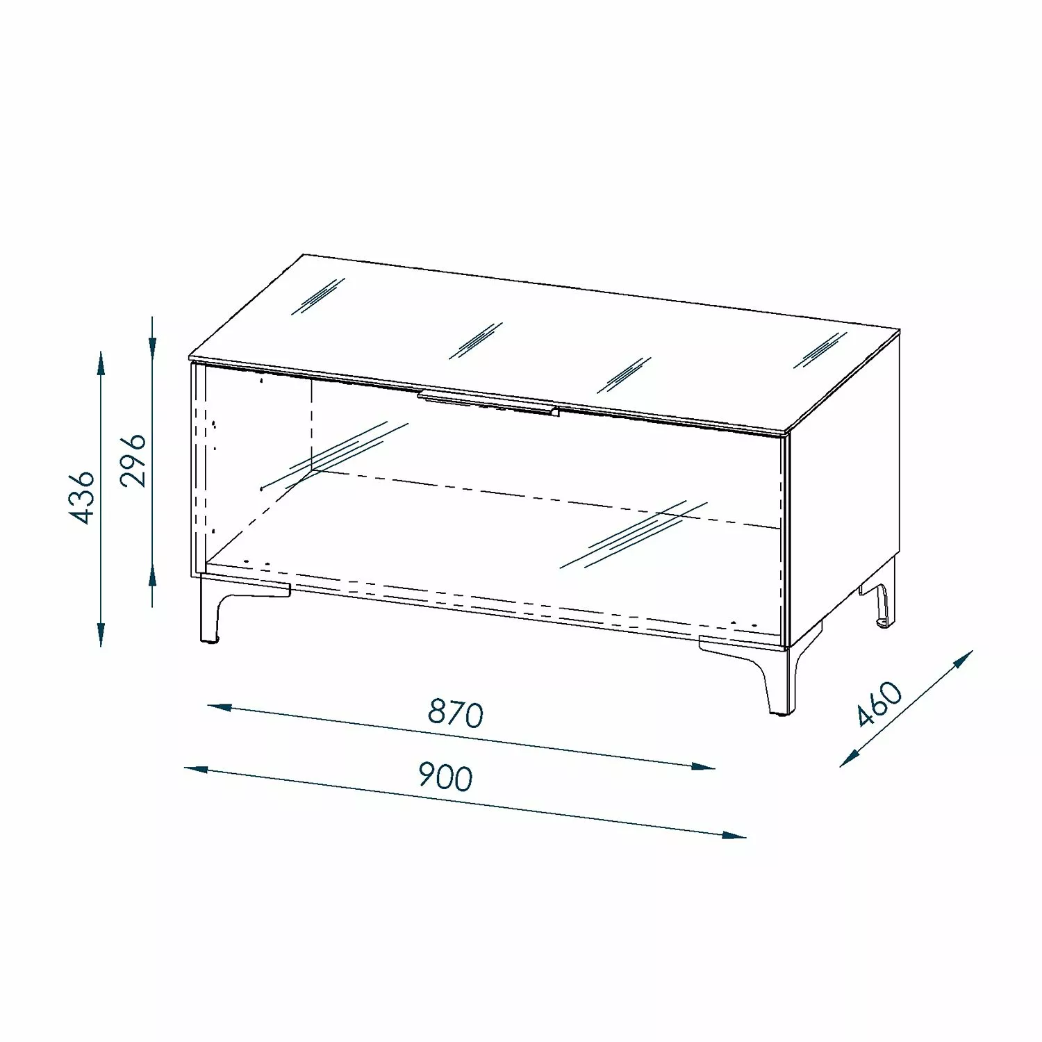 Maja Möbel TV-Lowboard Shino I - Glas Schwarz / Eiche Riviera Dekor 7 Maja Möbel TV-Lowboard Shino I - Glas Schwarz / Eiche Riviera Dekor – Bild 5