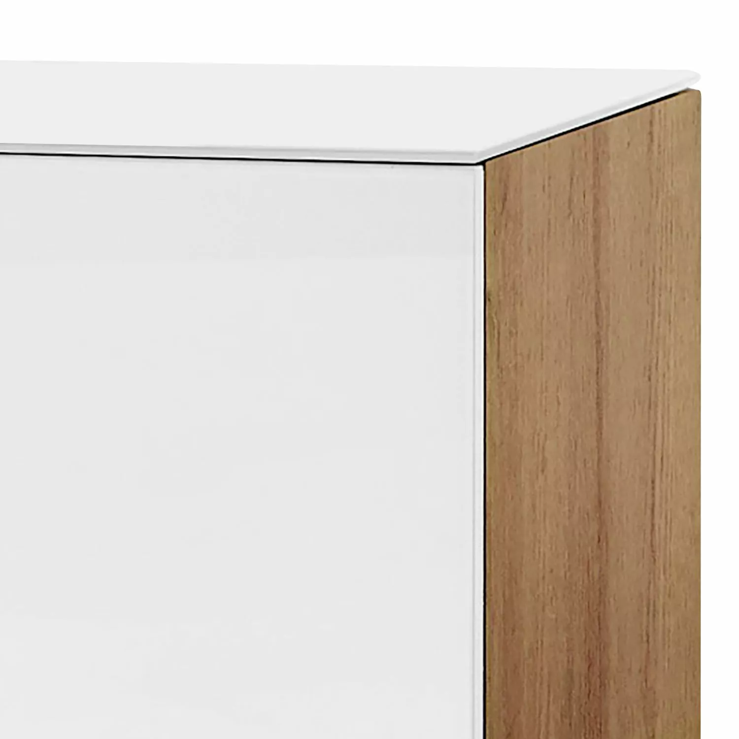 Maja Möbel TV-Lowboard Shino III - Glas Weiß / Eiche Riviera Dekor 4 Maja Möbel TV-Lowboard Shino III - Glas Weiß / Eiche Riviera Dekor – Bild 2