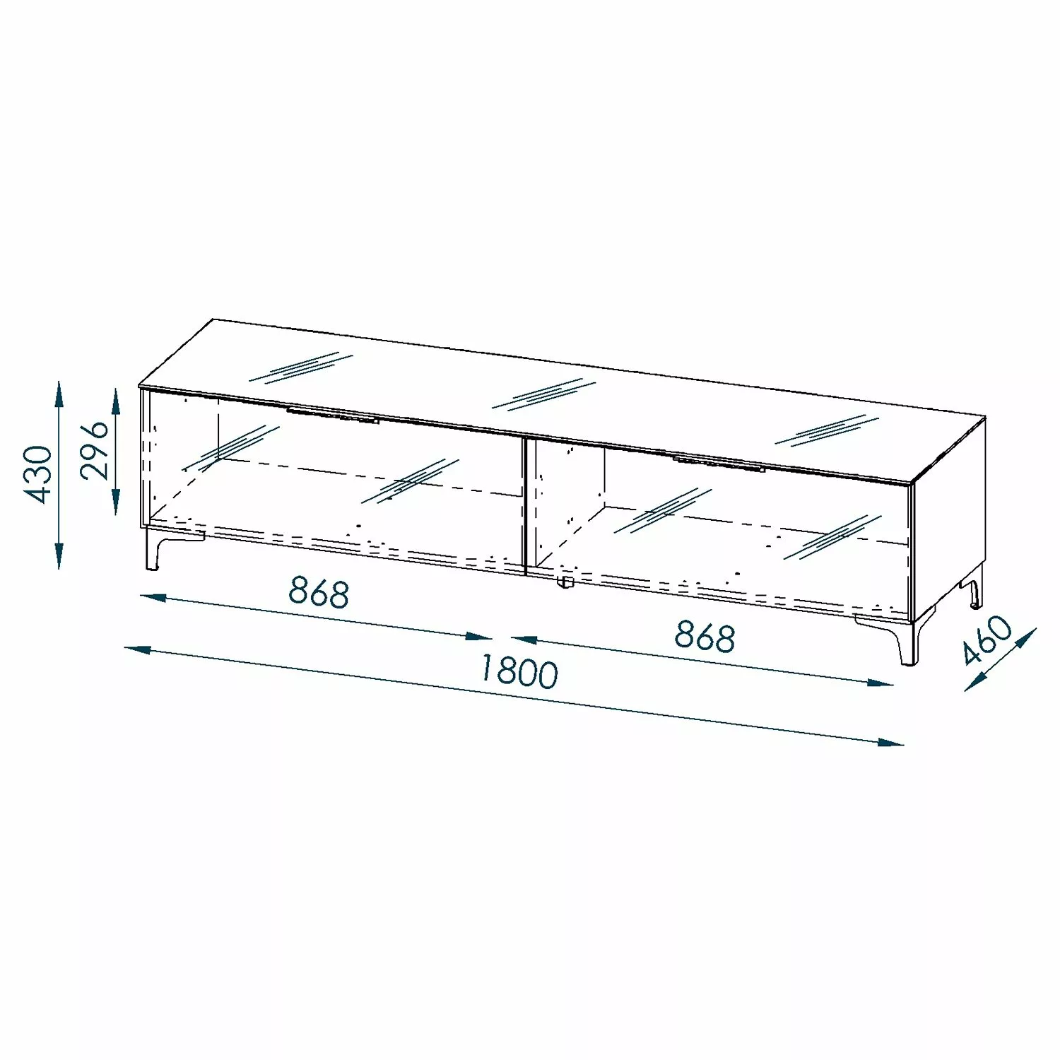 Maja Möbel TV-Lowboard Shino III - Glas Weiß / Eiche Riviera Dekor 6 Maja Möbel TV-Lowboard Shino III - Glas Weiß / Eiche Riviera Dekor – Bild 4