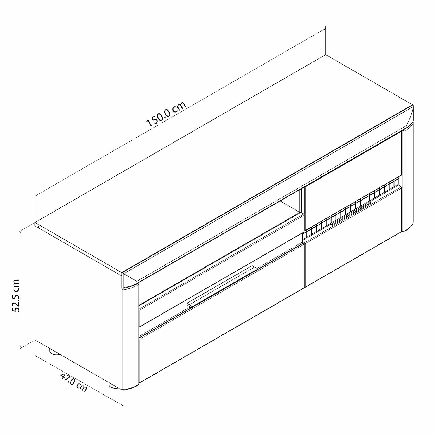 Loftscape TV-Lowboard Charnocks I - Hochglanz Weiß / Matt Weiß 7 Loftscape TV-Lowboard Charnocks I - Hochglanz Weiß / Matt Weiß – Bild 5