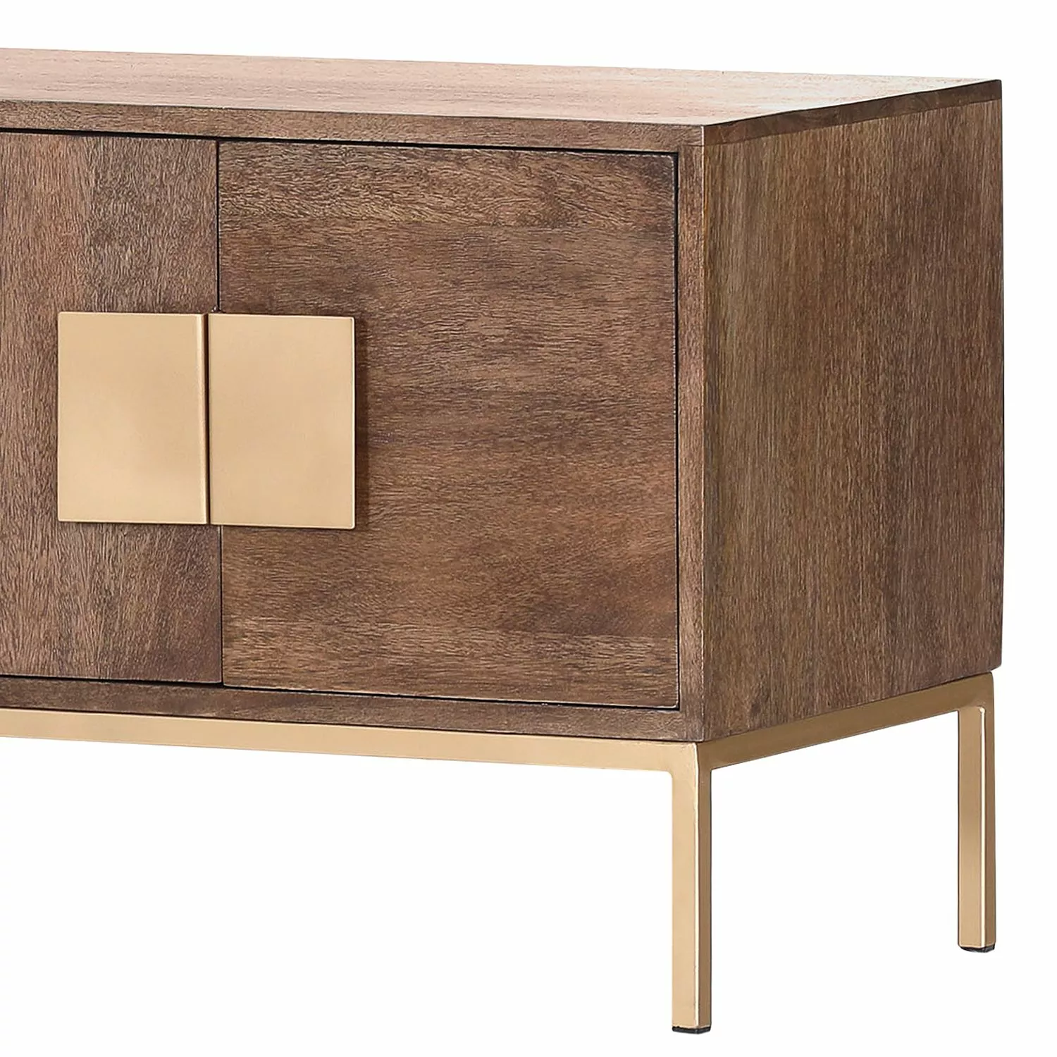 Jack & Alice TV-Lowboard Lyss II - Akazie massiv / Metall - Akazie Braun / Messing 4 Jack & Alice TV-Lowboard Lyss II - Akazie massiv / Metall - Akazie Braun / Messing – Bild 2