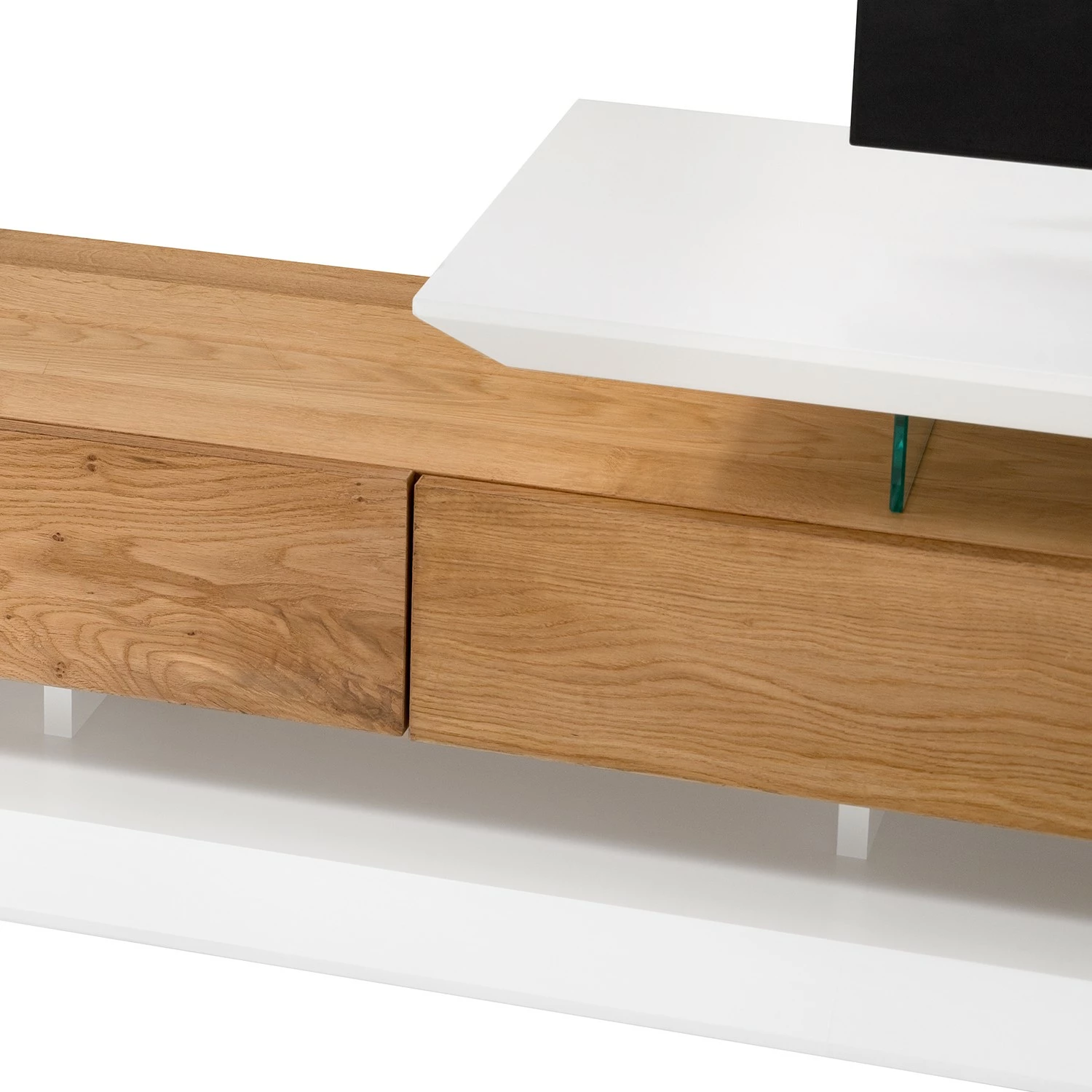 Fredriks TV-Lowboard Hensies - Matt Weiß / Asteiche 16 Fredriks TV-Lowboard Hensies - Matt Weiß / Asteiche – Bild 14