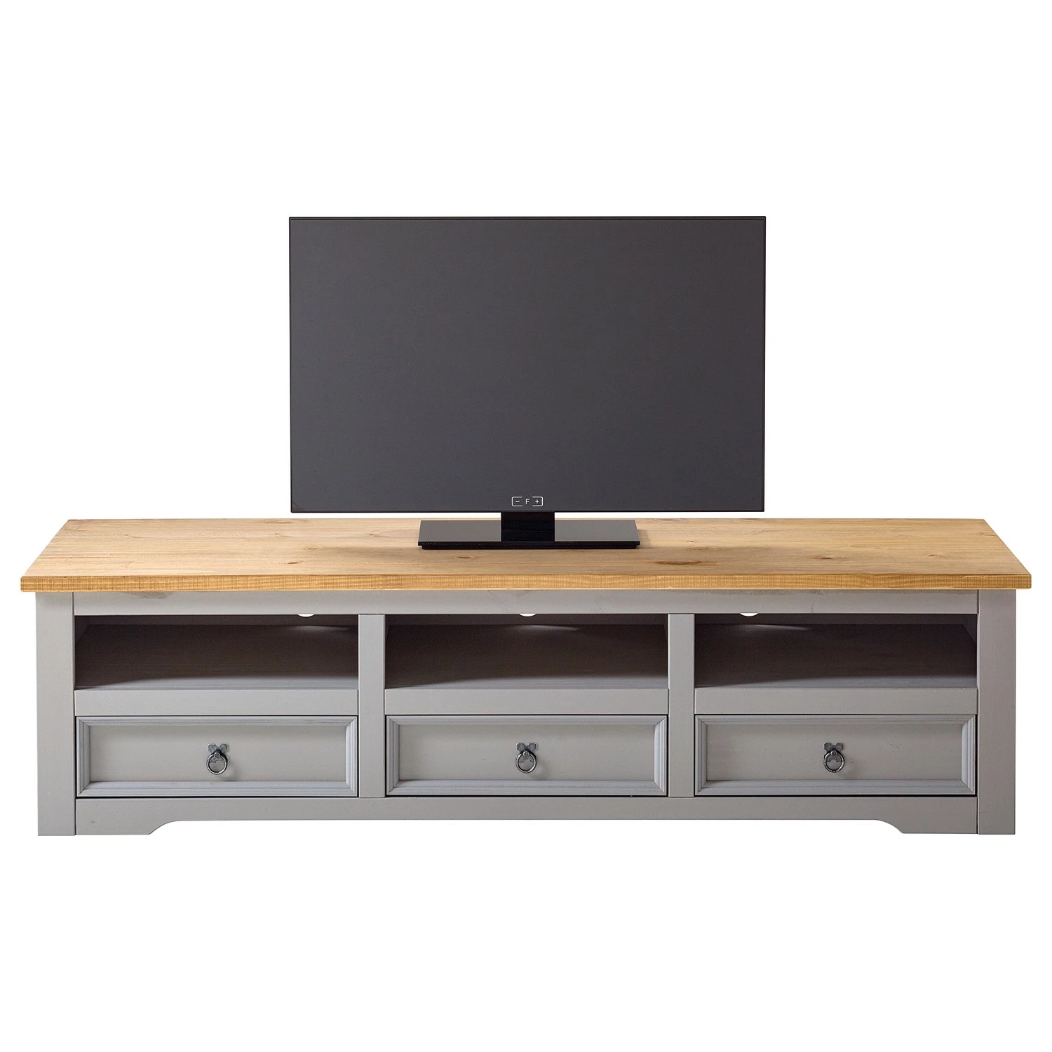 Maison Belfort TV-Lowboard Finca Rustica II - Kiefer massiv - Kiefer Grau 5 Maison Belfort TV-Lowboard Finca Rustica II - Kiefer massiv - Kiefer Grau – Bild 3