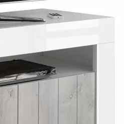 LC Spa TV-Lowboard Urbino - Hochglanz Weiß - Hellgrau / Weiß -Kommoden Verkäufe 2023 1000178444 201029 08594100656 DETAILS P000000001000178444