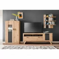 Naturoo TV-Lowboard Coulogne II - Balkeneiche Dekor / Anthrazit - Breite: 179 cm -Kommoden Verkäufe 2023 1000182658 190725 11581000108 MOOD DETAILS P000000001000182658 mood