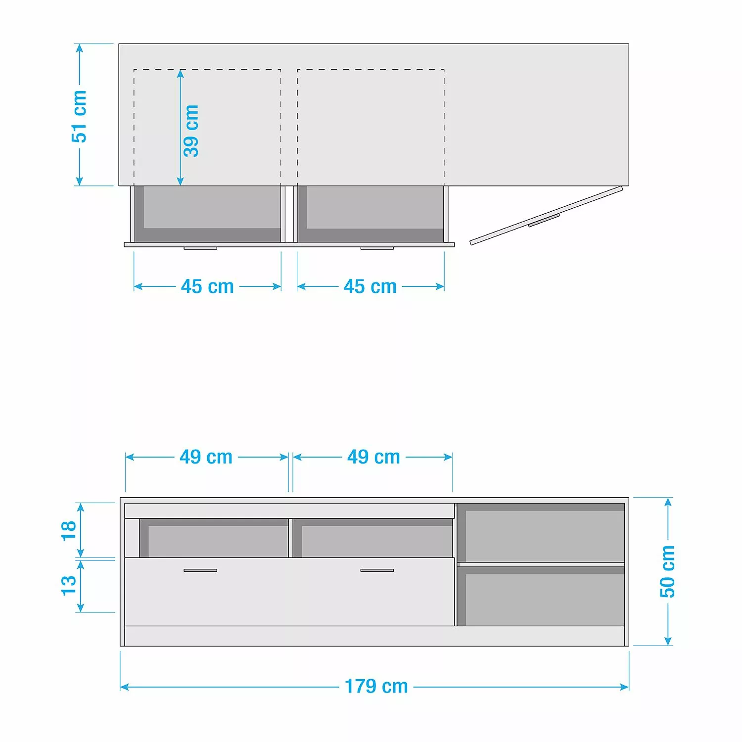 Naturoo TV-Lowboard Coulogne I - Balkeneiche Dekor / Anthrazit - Breite: 179 cm 9 Naturoo TV-Lowboard Coulogne I - Balkeneiche Dekor / Anthrazit - Breite: 179 cm – Bild 7