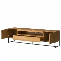 Ars Natura TV-Lowboard Nozza II - Echtholzfurnier - Eiche / Schwarz -Kommoden Verkäufe 2023 1000182822 200214 14501900020 DETAILS P000000001000182822