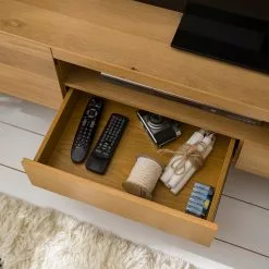 Ars Natura TV-Lowboard Nozza II - Echtholzfurnier - Eiche / Schwarz -Kommoden Verkäufe 2023 1000182822 200324 08204400003 DETAILS P000000001000182822