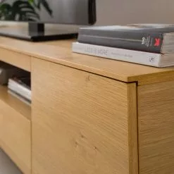 Ars Natura TV-Lowboard Nozza II - Echtholzfurnier - Eiche / Schwarz -Kommoden Verkäufe 2023 1000182822 200324 08204700006 DETAILS P000000001000182822