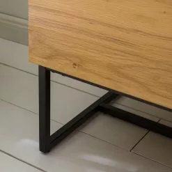 Ars Natura TV-Lowboard Nozza II - Echtholzfurnier - Eiche / Schwarz -Kommoden Verkäufe 2023 1000182822 200324 08204800007 DETAILS P000000001000182822