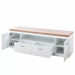 Loftscape TV-Lowboard Mundai - Inkl. Beleuchtung - Weiß / Eiche Wotan Dekor -Kommoden Verkäufe 2023 1000184647 190827 14262000117 DETAILS P000000001000184647