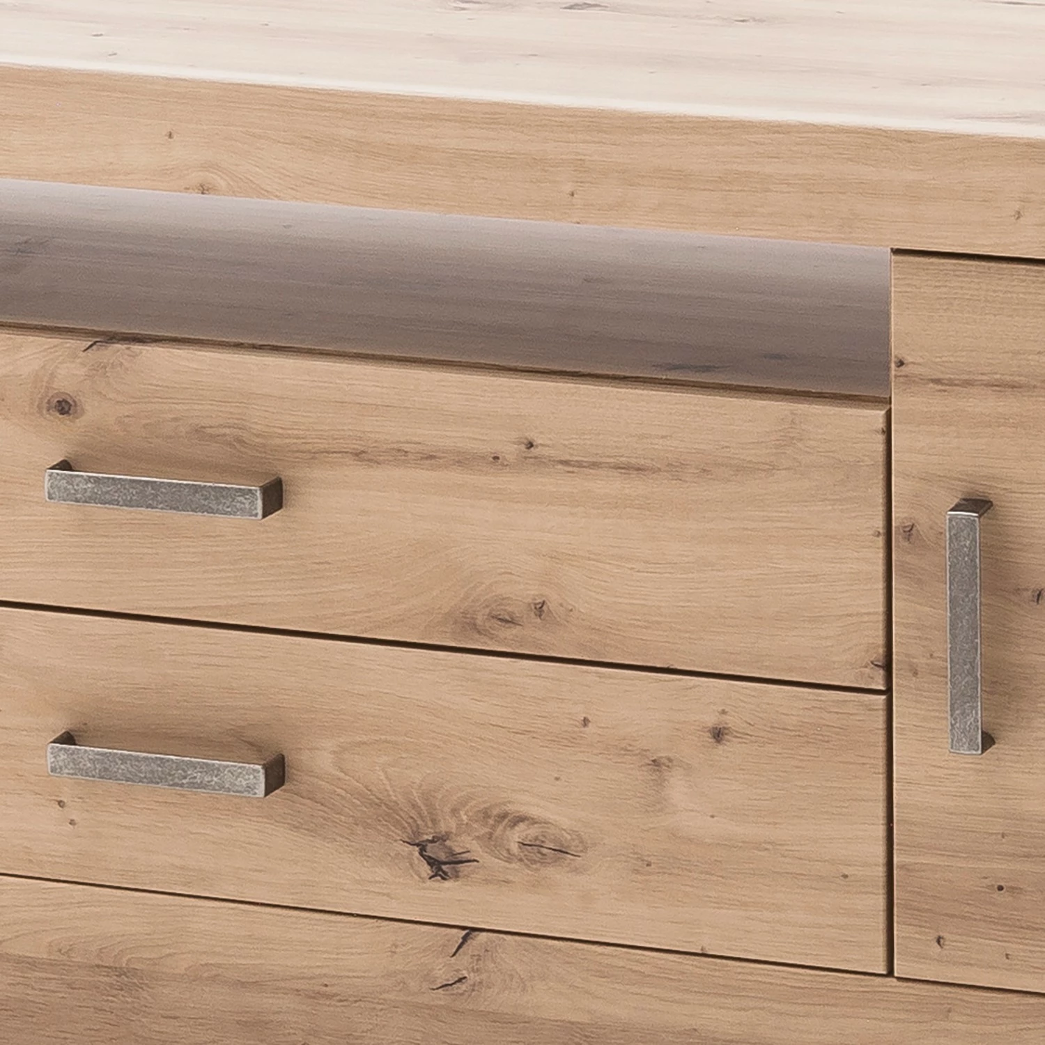 Naturoo TV-Lowboard Mendes II - Balkeneiche Dekor / Anthrazit 6 Naturoo TV-Lowboard Mendes II - Balkeneiche Dekor / Anthrazit – Bild 4