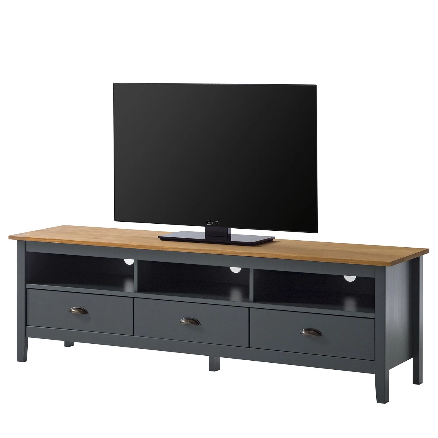 Maison Belfort TV-Lowboard Rivery - Kiefer massiv - Anthrazit 3 Maison Belfort TV-Lowboard Rivery - Kiefer massiv - Anthrazit