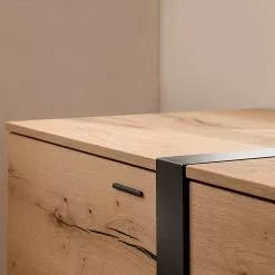 GWINNER TV-Lowboard Style II - Echtholzfurnier / Metall - Eiche / Anthrazit -Kommoden Verkäufe 2023 1000188728 190926 06090000045 DETAILS P000000001000188728