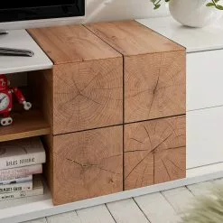 Loftscape TV-Lowboard Crecora - Weiß / Hirnholz Eiche -Kommoden Verkäufe 2023 1000191826 200312 17361500026 DETAILS P000000001000191826