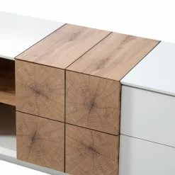 Loftscape TV-Lowboard Crecora - Weiß / Hirnholz Eiche -Kommoden Verkäufe 2023 1000191826 200814 06125200023 DETAILS P000000001000191826