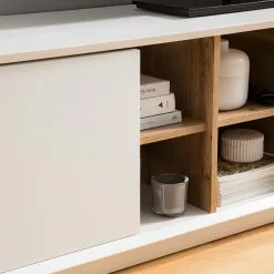 Loftscape TV-Lowboard Crecora - Weiß / Hirnholz Eiche -Kommoden Verkäufe 2023 1000191826 200930 14360700014 DETAILS P000000001000191826