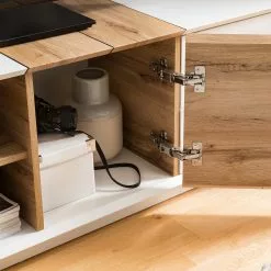 Loftscape TV-Lowboard Crecora - Weiß / Hirnholz Eiche -Kommoden Verkäufe 2023 1000191826 200930 14361000015 DETAILS P000000001000191826