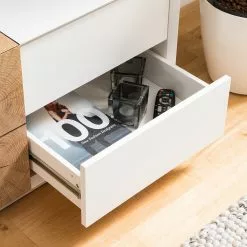 Loftscape TV-Lowboard Crecora - Weiß / Hirnholz Eiche -Kommoden Verkäufe 2023 1000191826 200930 14361200016 DETAILS P000000001000191826