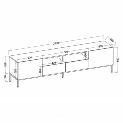 Fredriks TV-Lowboard Meon - Weiß -Kommoden Verkäufe 2023 1000201098 200814 14305800018 SKETCH DETAILS P000000001000201098 sketch