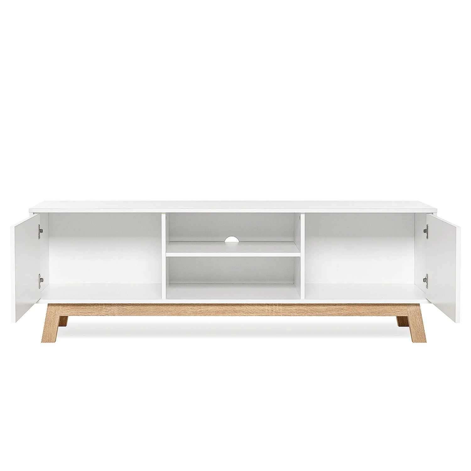 Norrwood TV-Lowboard Sinetta - Weiß / Eiche Dekor 9 Norrwood TV-Lowboard Sinetta - Weiß / Eiche Dekor – Bild 7