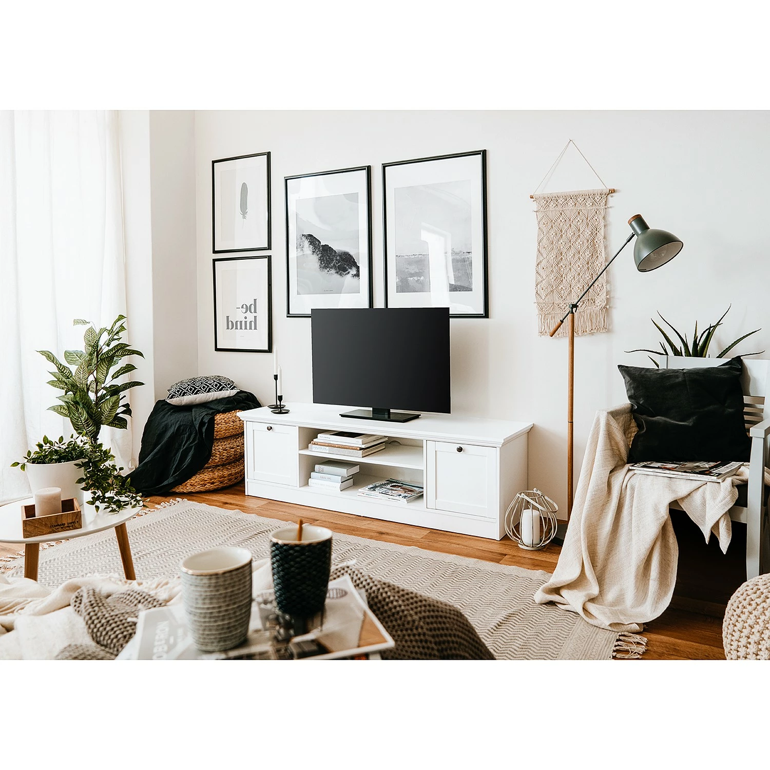 Norrwood TV-Lowboard Woodland - Weiß 6 Norrwood TV-Lowboard Woodland - Weiß – Bild 4