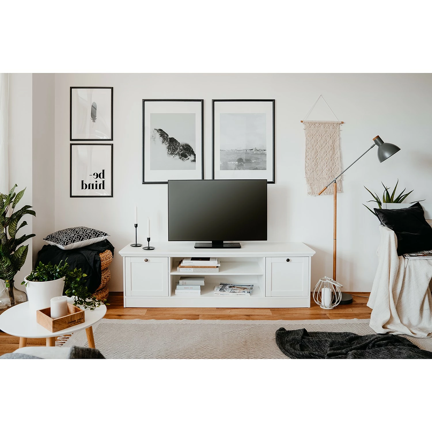 Norrwood TV-Lowboard Woodland - Weiß 8 Norrwood TV-Lowboard Woodland - Weiß – Bild 6
