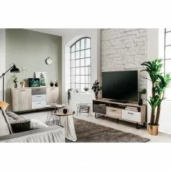 Norrwood TV-Lowboard Brookton - Mehrfarbig / Eiche Dekor -Kommoden Verkäufe 2023 1000202464 200124 09543600205 MOOD DETAILS P000000001000202464 mood