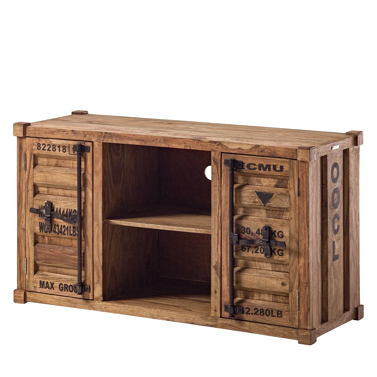 Wolf-Möbel TV-Lowboard Container - Sheesham massiv 11 Wolf-Möbel TV-Lowboard Container - Sheesham massiv – Bild 9