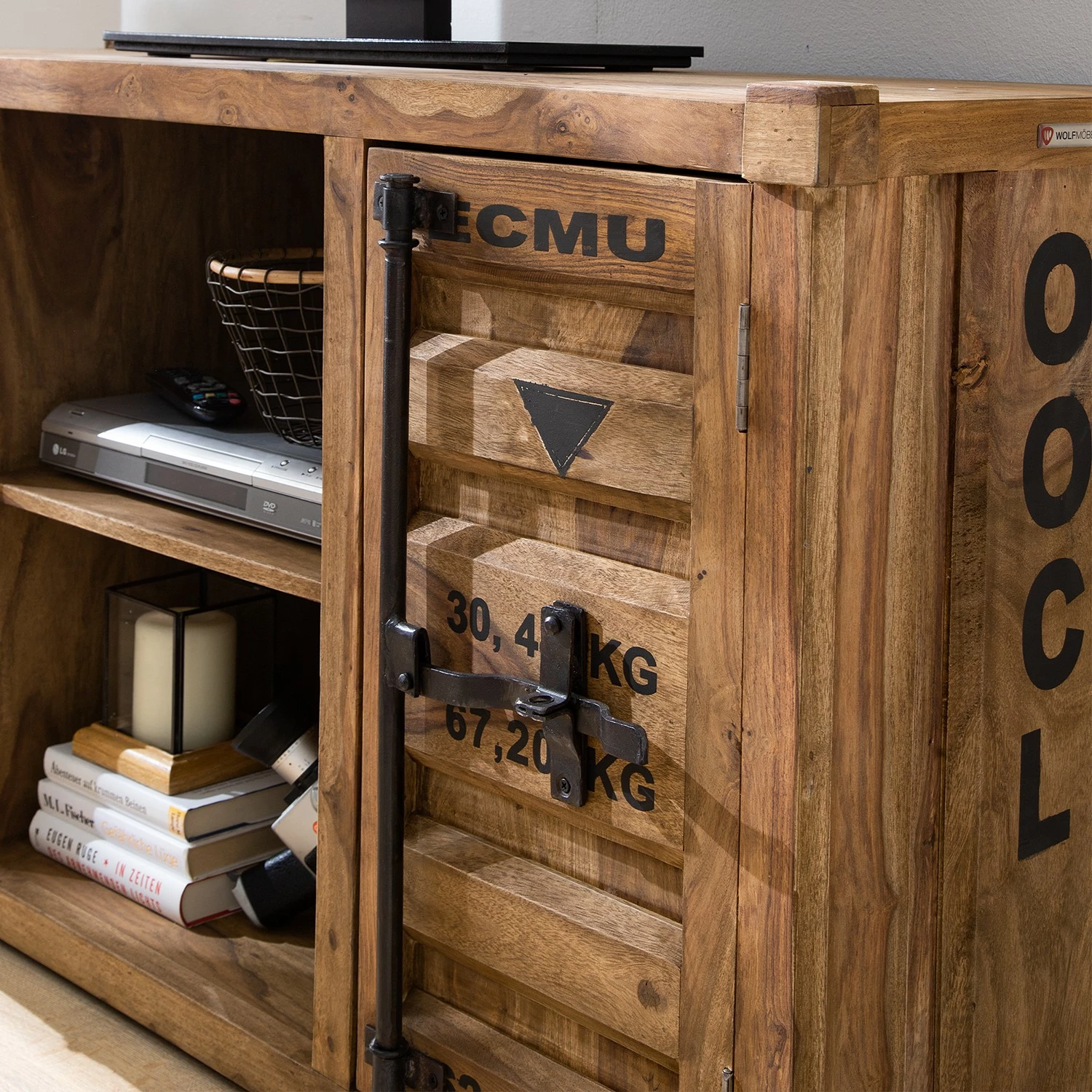 Wolf-Möbel TV-Lowboard Container - Sheesham massiv 19 Wolf-Möbel TV-Lowboard Container - Sheesham massiv – Bild 17