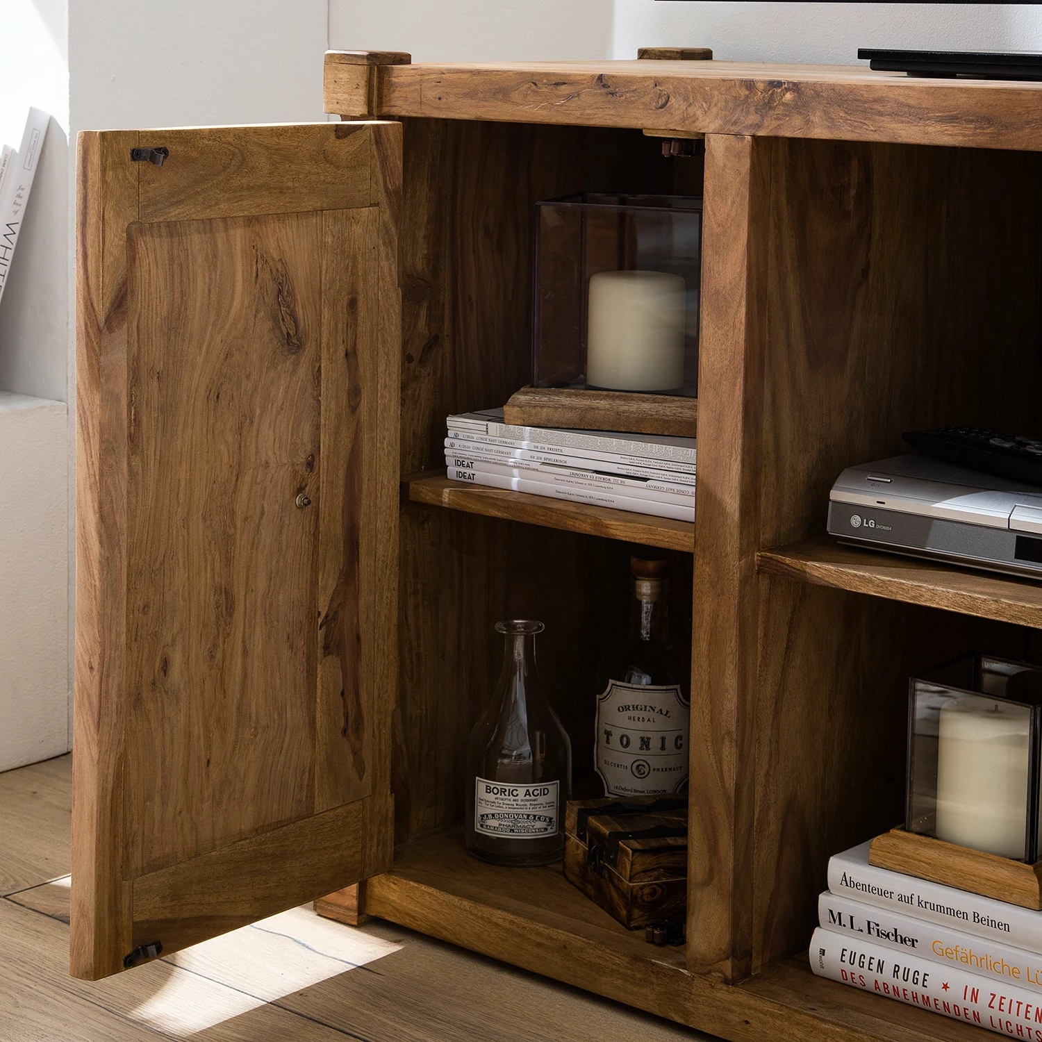 Wolf-Möbel TV-Lowboard Container - Sheesham massiv 17 Wolf-Möbel TV-Lowboard Container - Sheesham massiv – Bild 15