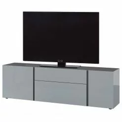 Germania TV-Lowboard Mesa II - Glas - Silbergrau / Graphit