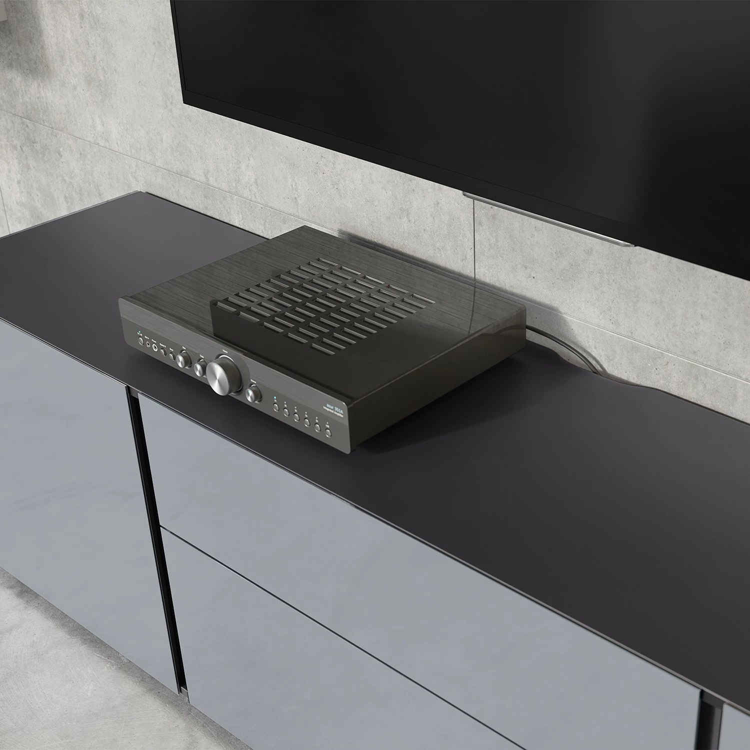 Germania TV-Lowboard Mesa II - Glas - Silbergrau / Graphit 8 Germania TV-Lowboard Mesa II - Glas - Silbergrau / Graphit – Bild 6