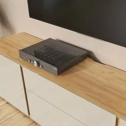 Germania TV-Lowboard Mesa II - Glas - Kaschmir / Eiche Dekor -Kommoden Verkäufe 2023 1000206725 200305 17324600354 DETAILS P000000001000206725