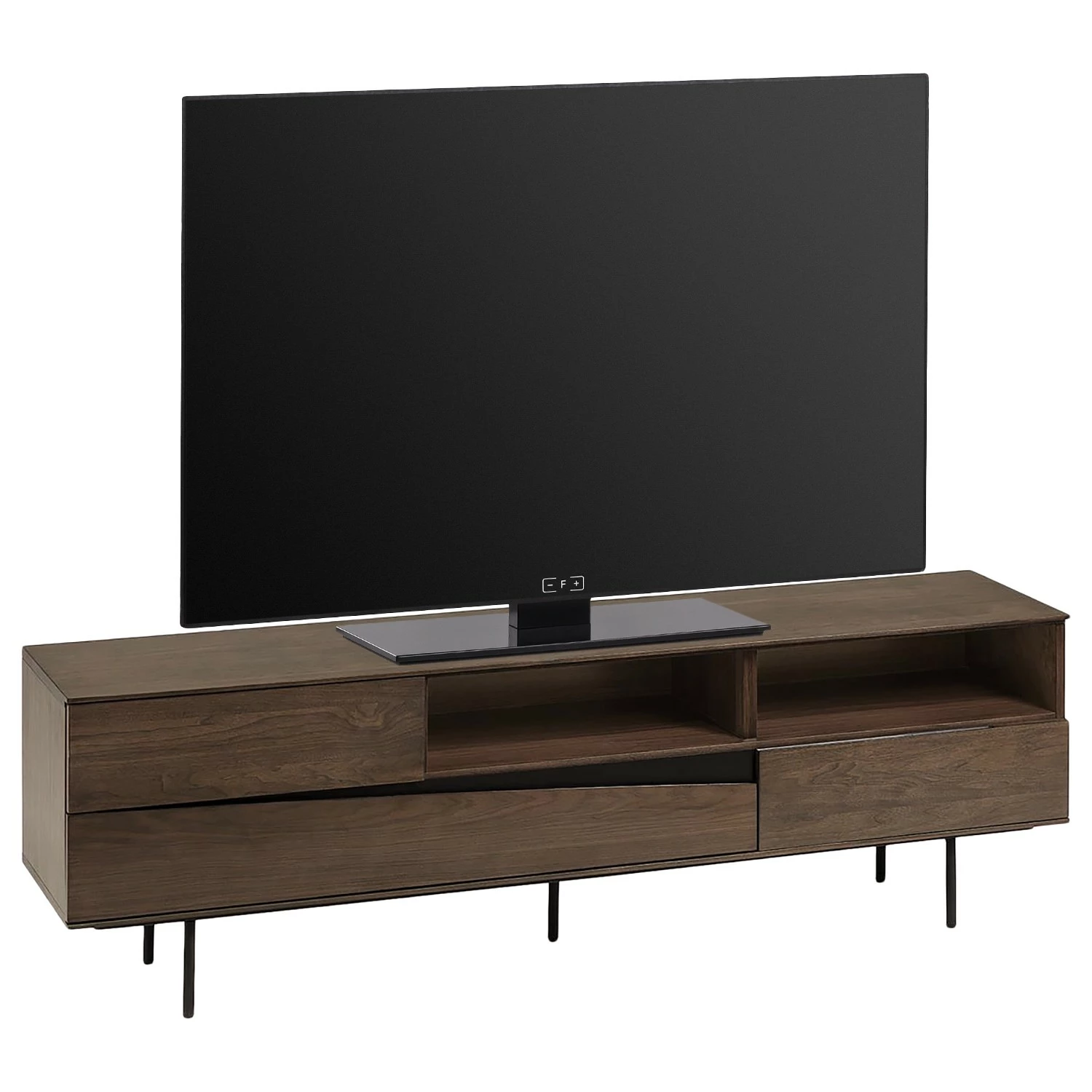 Red Living TV-Lowboard Kluuvi - Echtholzfurnier - Walnuss / Schwarz 3 Red Living TV-Lowboard Kluuvi - Echtholzfurnier - Walnuss / Schwarz