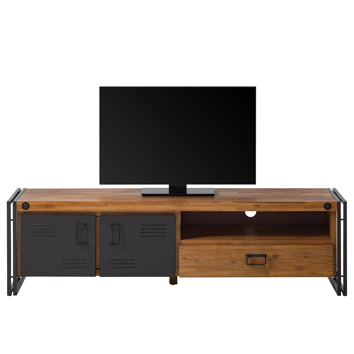 Ars manufacti TV-Lowboard Manchester IV - Akazie massiv / Metall - Akazie / Anthrazit 6 Ars manufacti TV-Lowboard Manchester IV - Akazie massiv / Metall - Akazie / Anthrazit – Bild 4