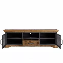 Ars manufacti TV-Lowboard Hunter II - Mango massiv / Metall - Mango / Blaugrau -Kommoden Verkäufe 2023 1000211062 210127 06293300002 DETAILS P000000001000211062