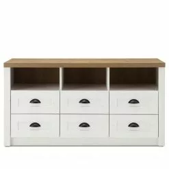 Norrwood Lowboard Proville I - Eiche Weiß Dekor / Eiche Dekor -Kommoden Verkäufe 2023 1000213903 200525 13155300189 DETAILS P000000001000213903