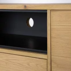 Studio Copenhagen TV-Lowboard Flox I - Echtholzfurnier / Metall - Eiche / Schwarz -Kommoden Verkäufe 2023 1000218126 210720 12003600003 DETAILS P000000001000218126