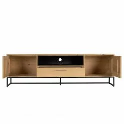 Studio Copenhagen TV-Lowboard Flox I - Echtholzfurnier / Metall - Eiche / Schwarz -Kommoden Verkäufe 2023 1000218126 210720 12071000012 DETAILS P000000001000218126