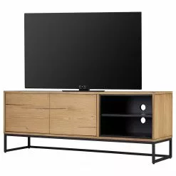 Studio Copenhagen TV-Lowboard Flox II - Echtholzfurnier / Metall - Eiche / Schwarz