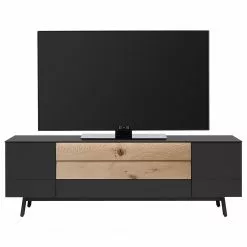 GWINNER TV-Lowboard Misano - Anthrazit / Wildeiche - Ohne Beleuchtung