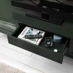 Studio Copenhagen TV-Lowboard Exhall - Glas - Graugrün -Kommoden Verkäufe 2023 1000218349 210420 14243700016 DETAILS P000000001000218349