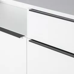 Fredriks Lowboard White Hall II - Matt Weiß / Schwarz -Kommoden Verkäufe 2023 1000218377 210311 10581800021 DETAILS P000000001000218377