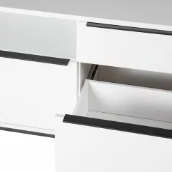 Fredriks Lowboard White Hall II - Matt Weiß / Schwarz -Kommoden Verkäufe 2023 1000218377 210311 10582000022 DETAILS P000000001000218377