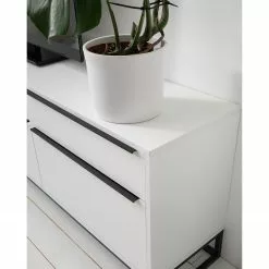 Fredriks Lowboard White Hall II - Matt Weiß / Schwarz -Kommoden Verkäufe 2023 1000218377 210316 08015600010 DETAILS P000000001000218377