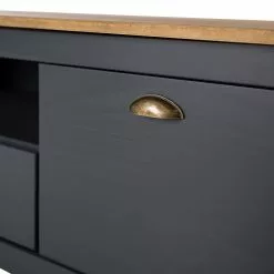 Maison Belfort TV-Lowboard Rivery II - Kiefer massiv - Anthrazit -Kommoden Verkäufe 2023 1000218461 220620 071 DETAILS P000000001000218461