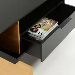 Norrwood TV-Lowboard Ceduna I - Matt Schwarz / Eiche -Kommoden Verkäufe 2023 1000218731 200713 10103400004 DETAILS P000000001000218731