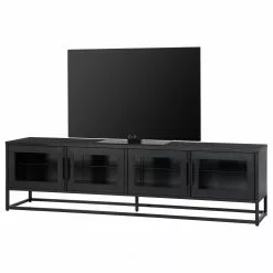 Ars manufacti TV-Lowboard Kayys - Glas / Metall - Schwarz